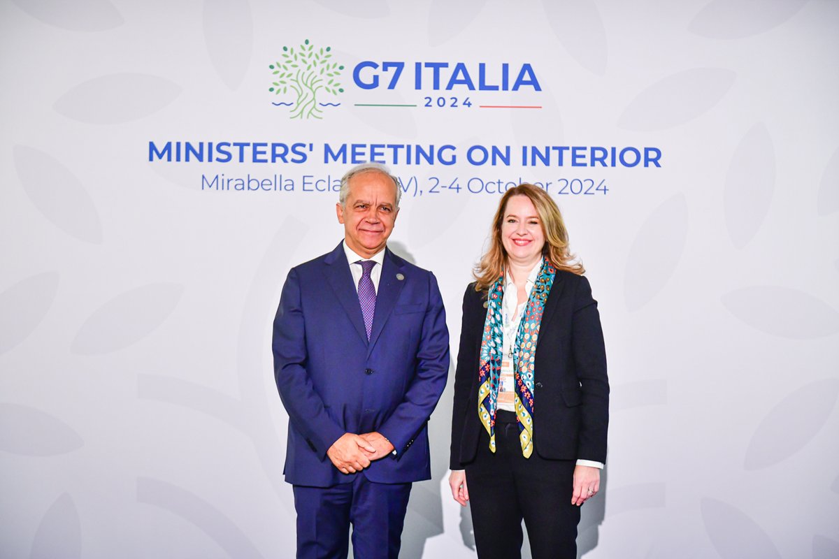 IOMchief's tweet photo. Joined the @G7 Interior Minister meeting today on countering migrant smuggling and trafficking. 

Creating regular pathways for migration is one critical way to undermine the criminal networks that exploit vulnerable people on the move. #G7Italy https://t.co/M8iXDN35AA