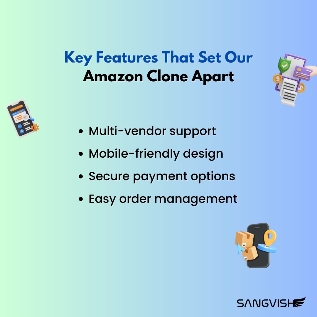 SangVishTech's tweet image. Ready to launch your own eCommerce empire? With our Amazon Clone, you can create a powerful marketplace, tailored to your vision!
Visit: sangvish.com/amazon-clone/
#amazonclone #amazonclonescript #ecommercescript #business #startup #trending