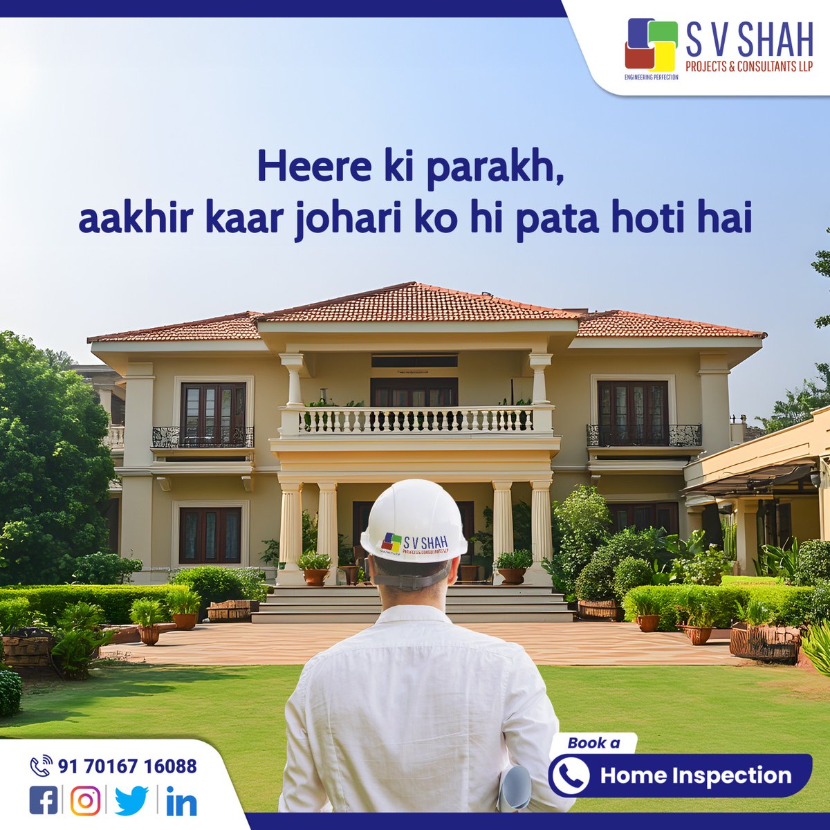 SVShahProjects's tweet image. ohari jaanta hai heere ki asli parakh, aur hum jaante hain aapke ghar ki! 🔍

Book your home inspection today.

#TrustTheExperts #SVShahProjects #SVShahProjectsandConsultants #HomeInspectionProcess #PropertyInspection #seepageinspection #projectmanagement #consulting