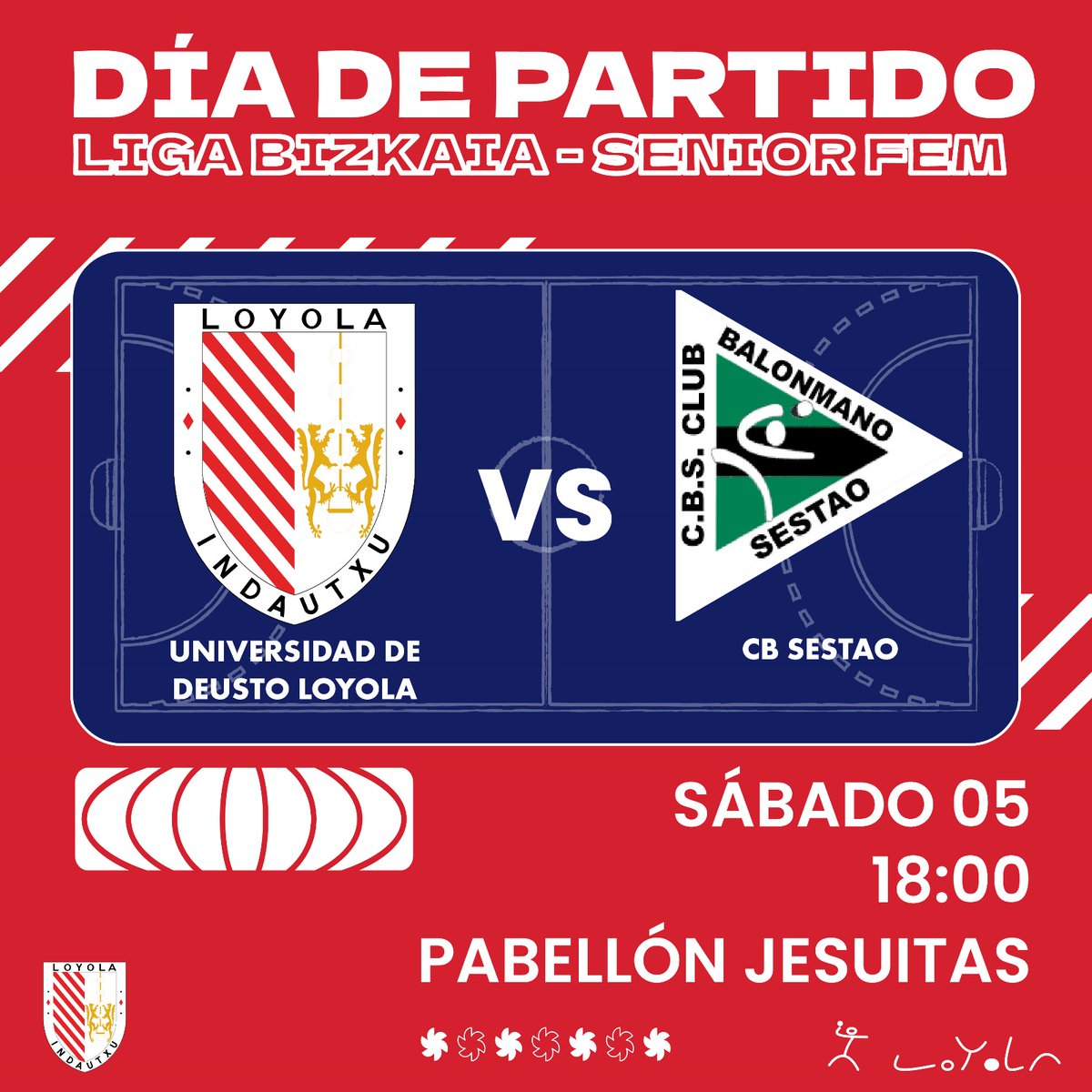 🏆#LIGA BIZKAIA SENIOR FEMENINO 

🤾🏻‍♂ DEBUT EN EL PABELLÓN 🤾🏻‍♂

📅 Sábado 5 de octubre 
🏟Pabellón Jesuitas
⏰ 18:00 
🆚 @balonmano_sestao

Este sábado nuestro equipo senior Femenino inicia su primer partido de liga en el pabellón.
Os animamos a venir a animar a las chicas.