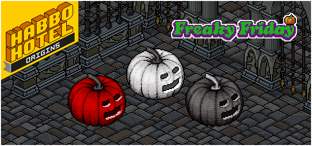 Habbo Hotel: Origins (@habboorigins) on Twitter photo ๐ ๐๐โ๐ ๐๐จ๐ก๐๐ฌ ๐๐ฅ๐๐๐๐ฌ!
To be one of 15 winners of these three new pumpkins, all you need to do is repost this! Winners picked Tuesday.
๐ ๐๐๐ ๐๐ต๐ฒ ๐ป๐ฒ๐ ๐ณ๐๐ฟ๐ป๐ถ ๐ถ๐ป-๐ด๐ฎ๐บ๐ฒ
These furni are all available from the Funky Friday section of the Catalogue for ๐ ๐๐โ๐ ๐๐จ๐ก๐๐ฌ ๐๐ฅ๐๐๐๐ฌ!
To be one of 15 winners of these three new pumpkins, all you need to do is repost this! Winners picked Tuesday.
๐ ๐๐๐ ๐๐ต๐ฒ ๐ป๐ฒ๐ ๐ณ๐๐ฟ๐ป๐ถ ๐ถ๐ป-๐ด๐ฎ๐บ๐ฒ
These furni are all available from the Funky Friday section of the Catalogue for