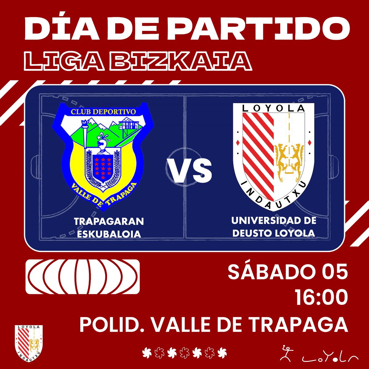 🏆 #LIGABIZKAIA 🤾

JORNADA 2

Nuestro equipo senior no se rinde y este sábado lo dra todo para notar sus dos primeros puntos en liga. 

Mucha suerte equipo 💪🏻💪🏻

🏟️ Polid. Valle de Trapaga
📅 Sábado 5 de Octubre
⏰ 16:00
🆚 <a href="/TrapagaranEskub/">Trapagaran Eskubaloia</a>
