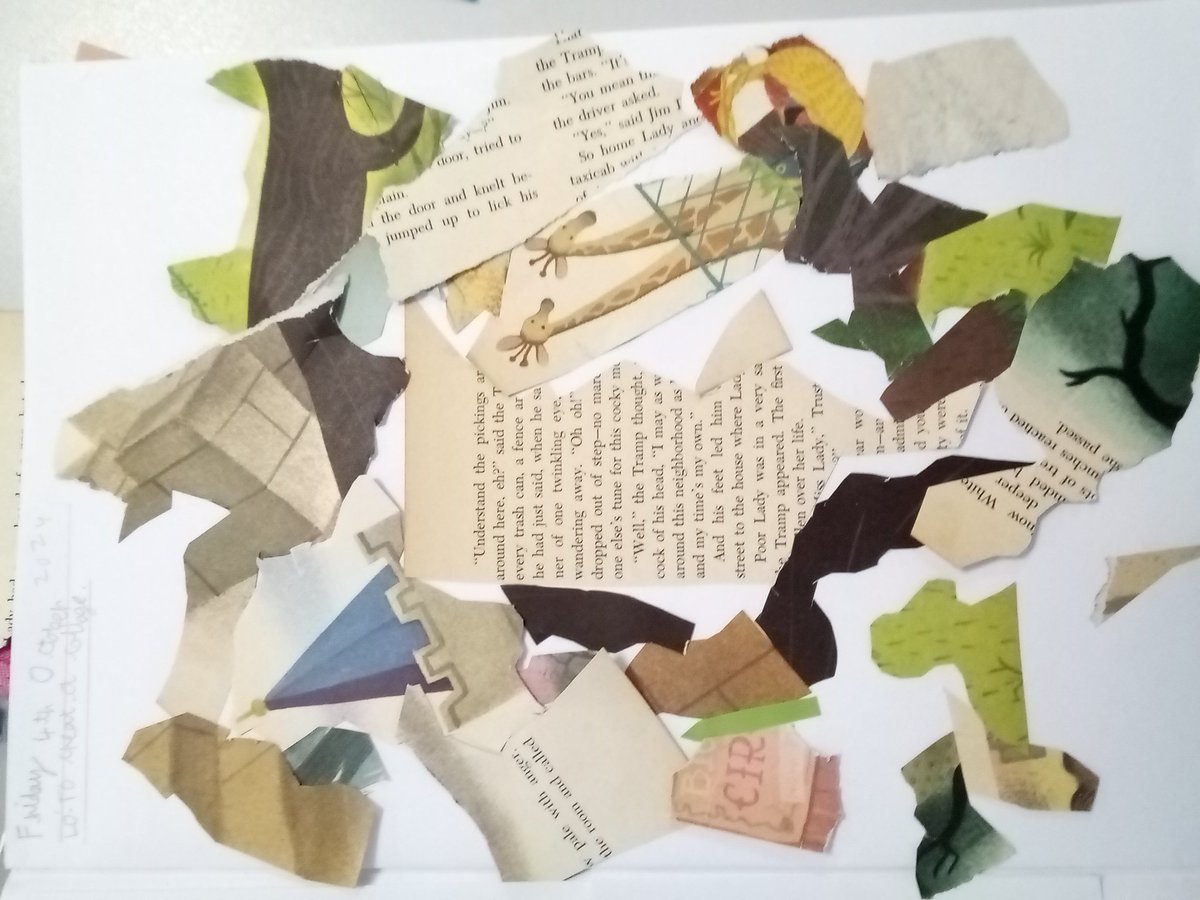hillsideyr3's tweet photo. We're having an incredible afternoon creating collages inspired by Karl Schwitters. https://t.co/CKYtp6Mcsy