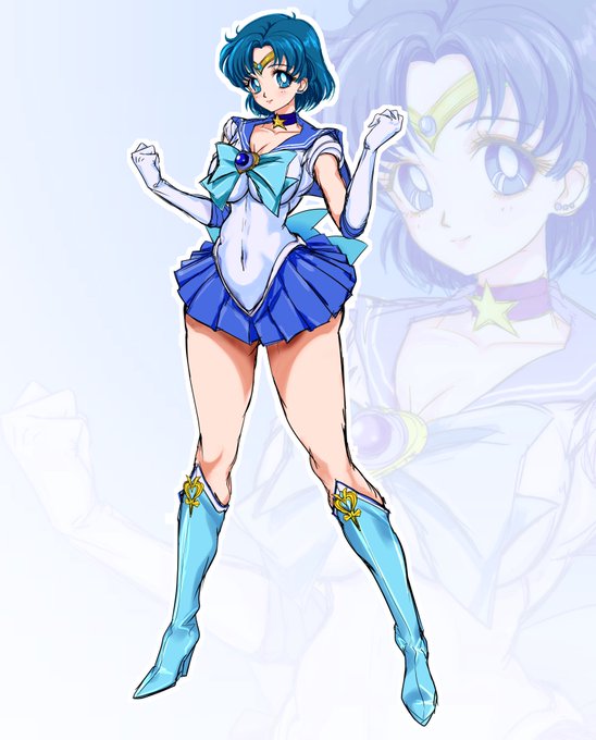 セーラーマーキュリー (ラフ落書き)  
なんか急に描きたくなったw (2人目)
 #セーラーマーキュリー #水野亜美 
 #セーラームーン #SailorMoon 