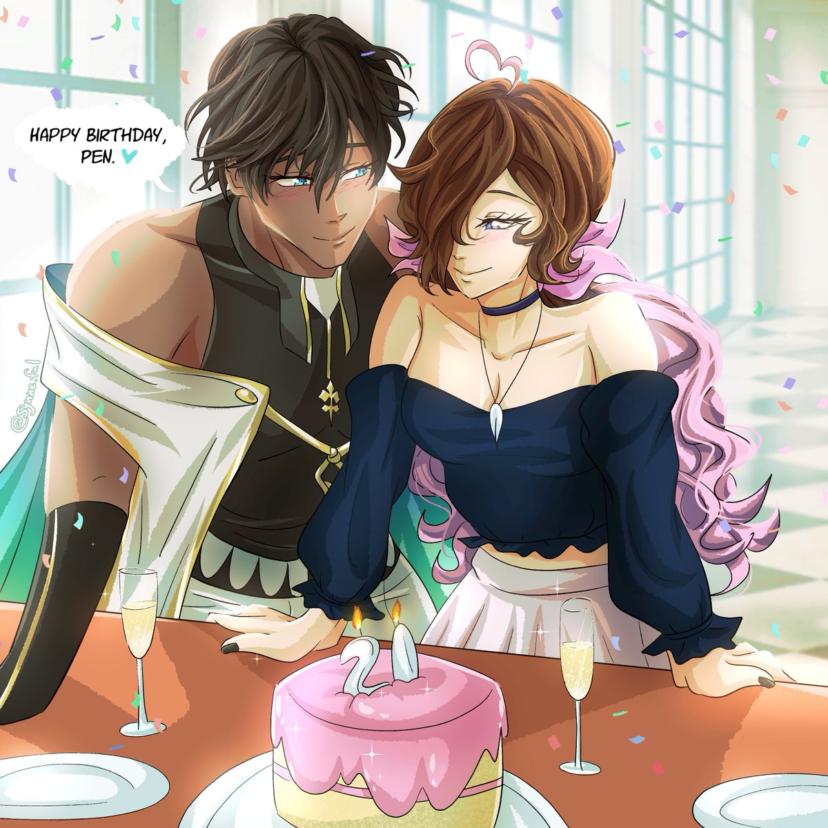 synne_ful's tweet photo. Interrupting the spice with a lovely bday comm I did last month (*￣▽￣*)ブ ✨✨
#obeyme #ObeymeSimeon #obeymemc https://t.co/qPyzrBPdxp