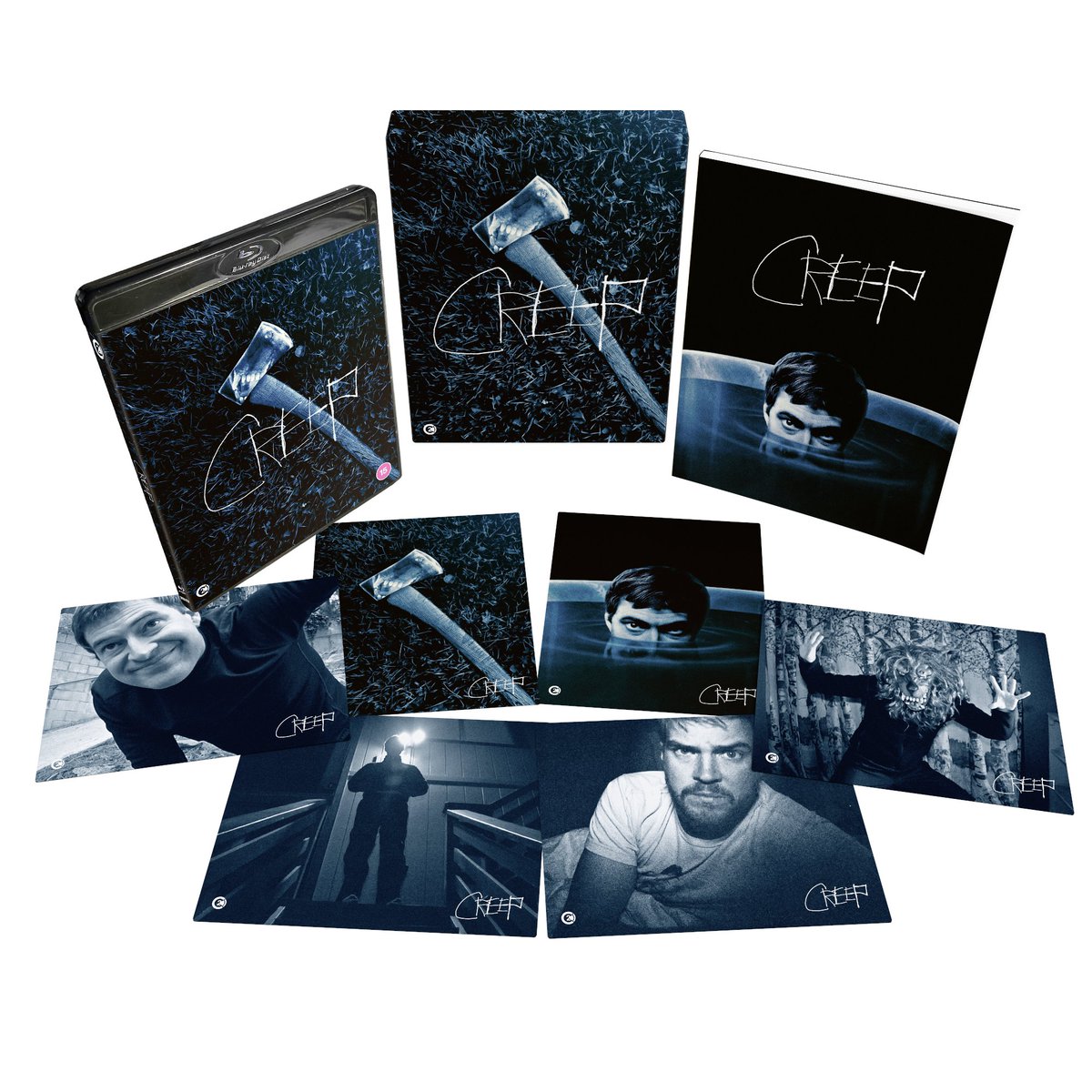 SecondSightFilm's tweet photo. CREEP: LIMITED EDITION released Dec 9th, pre-order available now! Featuring new cast and crew interviews, audio commentary and more! Includes 70-page book and art cards! Standard Edition also available. https://t.co/StrxH0wajB https://t.co/8A0FOo1IJE