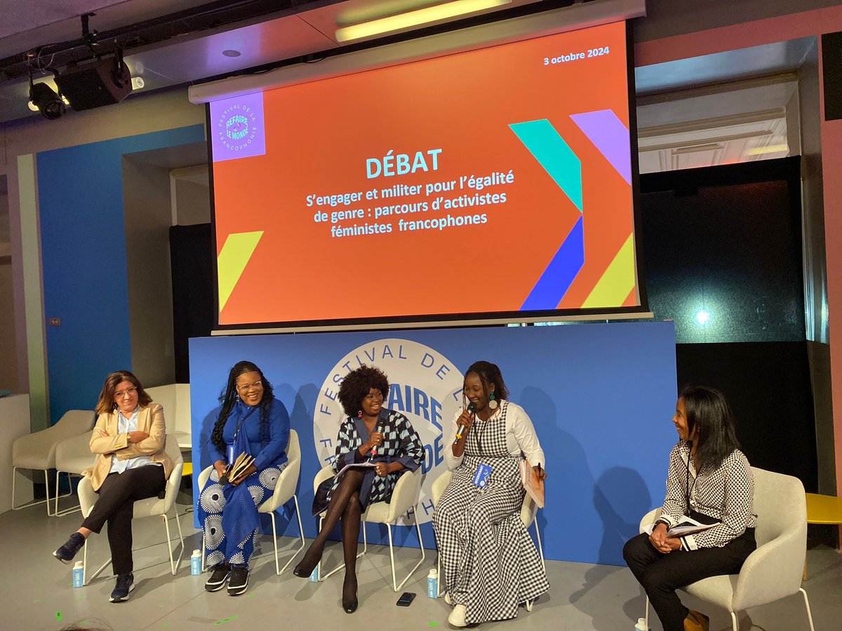 FjadAmazones's tweet photo. #Francophonie24 | Dans le cadre du Sommet de la Francophonie notre présidente, @AloakinnouB , a participé à la table ronde sur l’égalité de genre au Festival de la Francophonie, ce 3 octobre 2024. Elle a représenté fièrement le 🇧🇯 aux côtés d’autres militantes francophones. https://t.co/Byh5B1yMOm