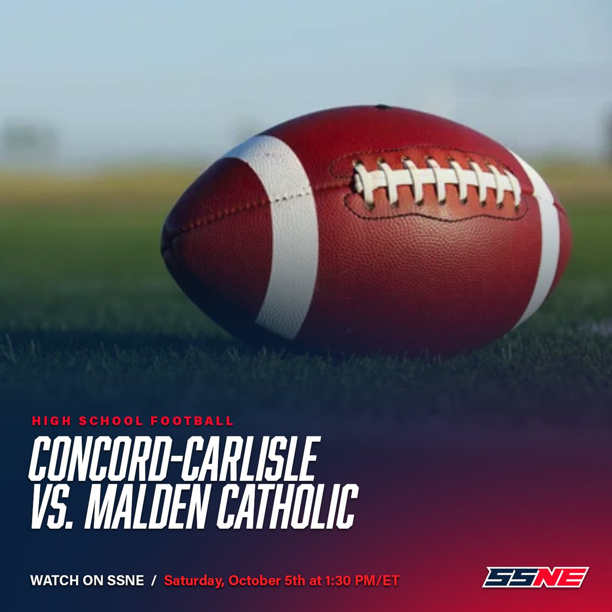 WatchSSNA's tweet photo. HIGH SCHOOL FOOTBALL
Saturday (10/5) at 1:30PM/ET on Scholastic Sports New England (SSNE)
@CCPatsAD vs. @MaldenCatholic 

WATCH FREE HERE: https://t.co/wSCyskN7cS

Watch Scholastic Sports New England (SSNE) on your preferred devices including iOS, Android, Web and Smart TV applications.

WATCH 170+ CHANNELS FREE 24/7 on Dingo TV (@WatchDingoTV)

Download the FREE WatchDingo app on Amazon Fire TV, Google Play, Apple App Store, Android, iOS, LG, Roku, Samsung, Sony, Vizio and more.