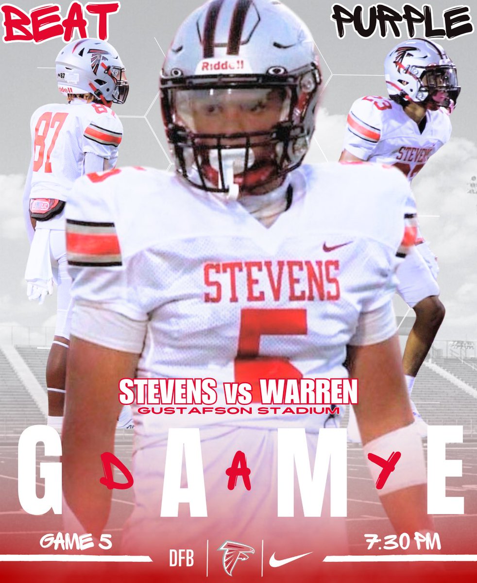 🗣️IT’S GAME DAY!

🆚 Warren
🏈 7:30 PM
📍Gustafson Stadium

#BeatPurple | #WeAreDFB | #DemFalconBoyz