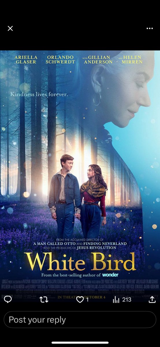 Can't wait to see this... it's such a wonderful book.  I'm hoping the movie is just as good.