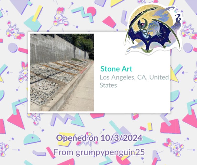 my first postcard of the only pokestop I’ve ever submitted 🥲