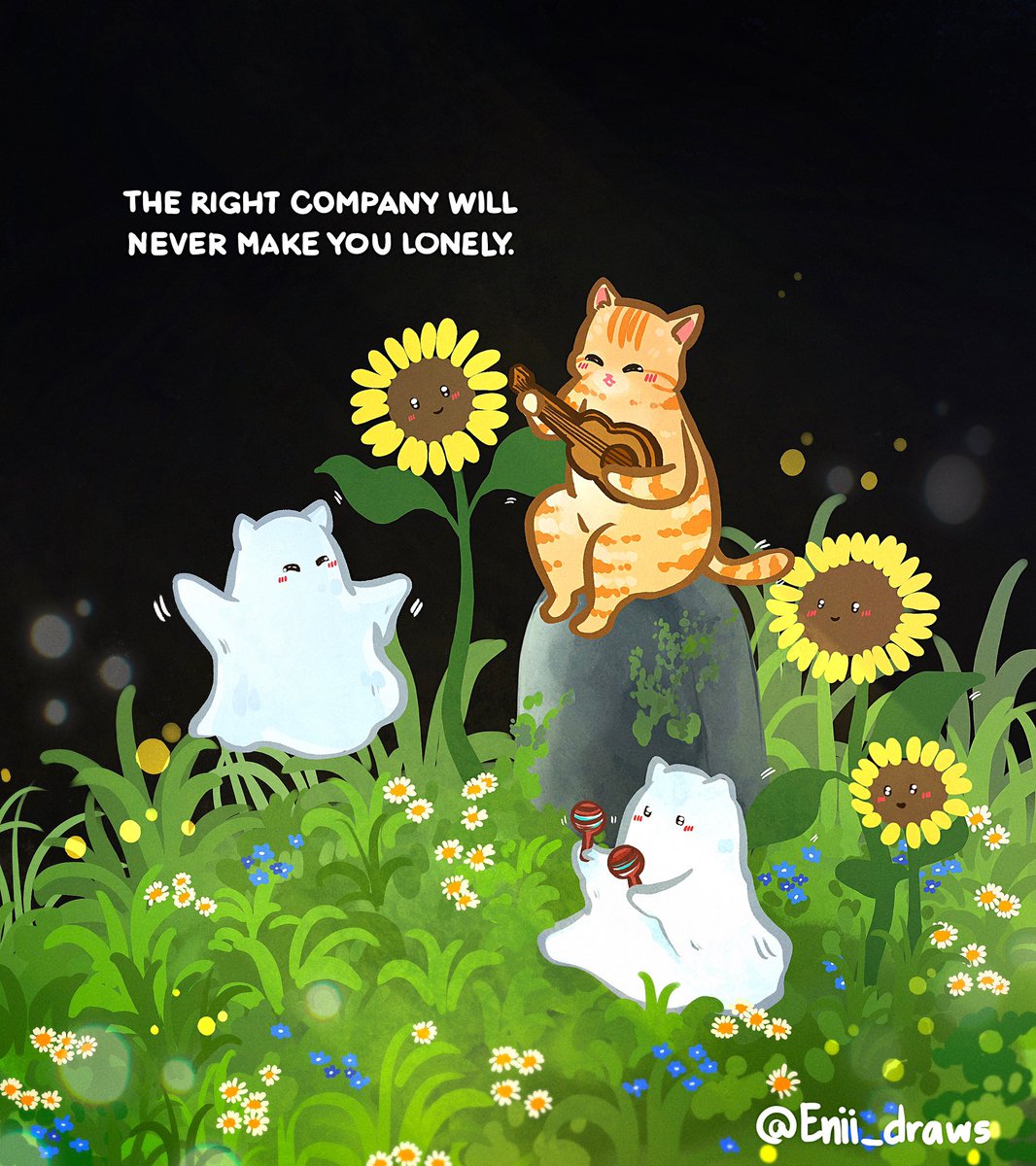Enii_draws's tweet image. 🐱👻🌻💕