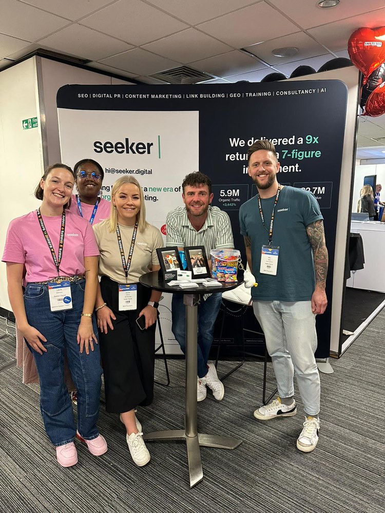 Happy Friday!🎉
The Seeker Squad is still goin’ strong at @brightonSEO

We love spoiling our fellow conference-goers, so swing by our stand to claim your FREE site audit, webcam covers, instant selfie print, and sweet treats. Don’t be shy!