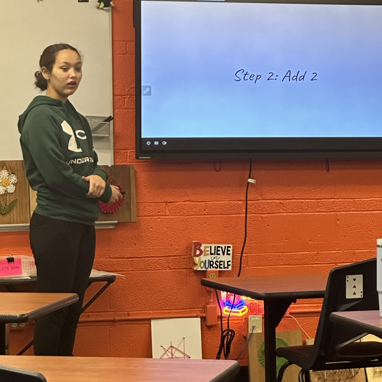 ThayerCentral's tweet photo. Mrs. Bulin's Algebra classes presented their Math Magic projects this week. Students had to find a number trick to share with the class, then explain the algebra behind the trick. Students were able to guess a phone number, shoe size, favorite TV show and age just to name a few. https://t.co/fDZEEDpg1j