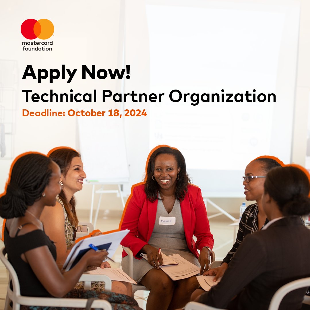MastercardFdn's tweet photo. 📣 Call for Submissions - Deadline: October 18, 2024

Are you an African-led organization experienced in youth-led dialogue design or youth engagement in the policy space? We're seeking a technical partner to support the rollout of our Young Africa Works Dialogue Series. Learn more: https://t.co/PTmEuac2zM