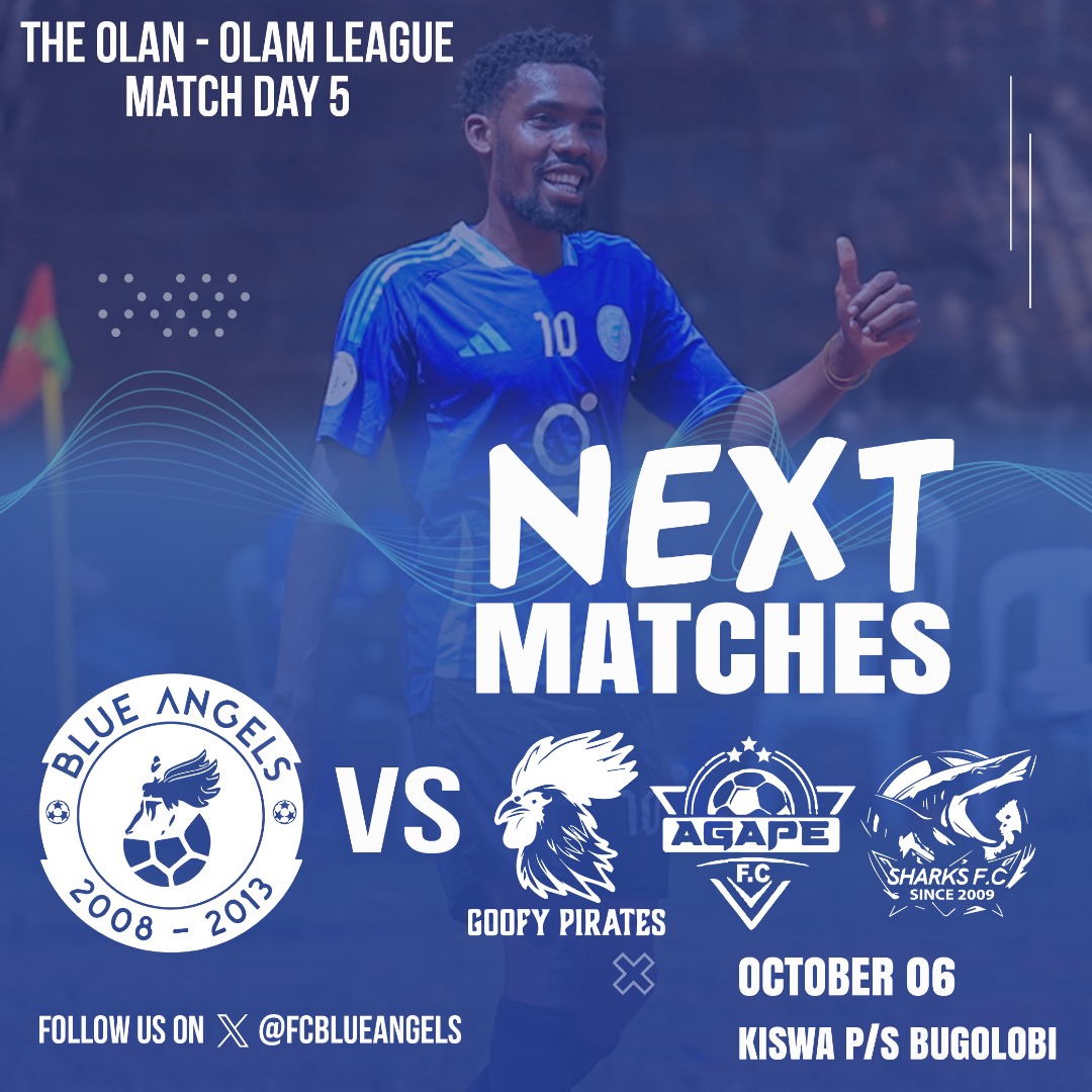 Time for <a href="/AgapeFcolam/">Agape Football Club</a>, <a href="/goofyp123/">GOOFY PIRATES</a> &amp; <a href="/SharksFoot2009/">SHARKS 🦈 FC</a> to be crashed to powder in the <a href="/OlanOlam_League/">𝙾𝙻𝙰𝙽𝙾𝙻𝙰𝙼 𝙻𝙴𝙰𝙶𝚄𝙴</a> at Kiswa Primary school this Sunday