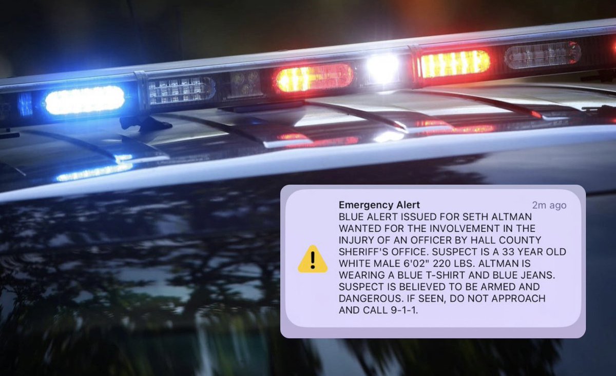 Texas not happy this morning after receiving a loud “blue alert” on their cell phones at 4:50am