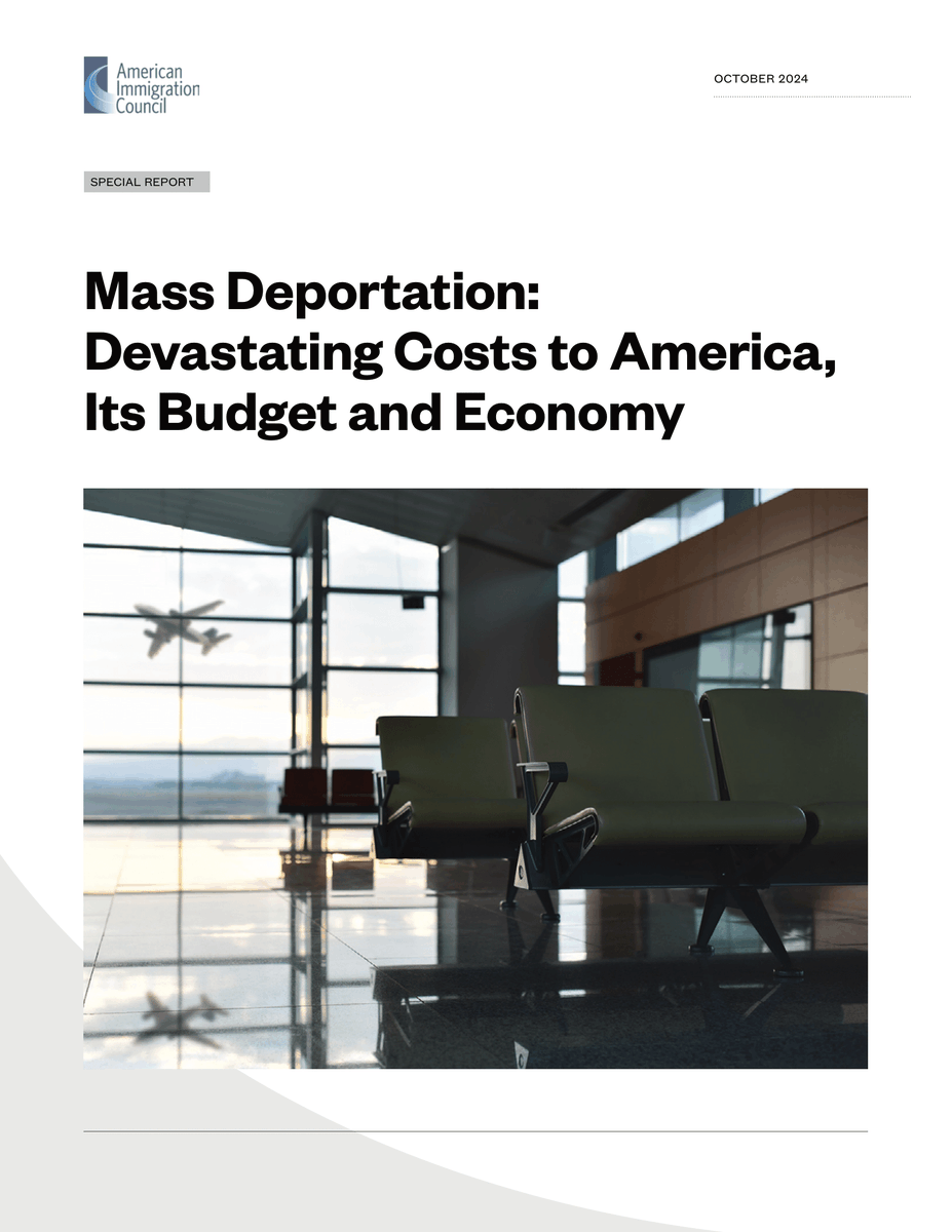 JudiciaryDems's tweet photo. BREAKING: A top immigration policy group releases new study on the devastating consequences of mass deportation, reporting a $88 BILLION yearly cost, economic devastation, and thousands of family separations. https://t.co/neLMazSQeK