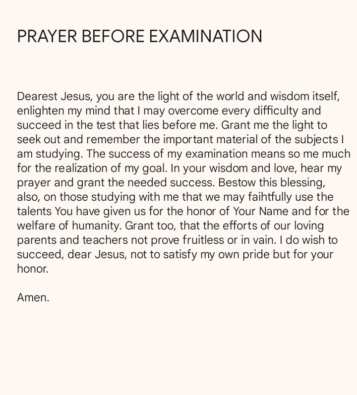 transcribed version of baon prayers ni sir pel during board exam🤍
