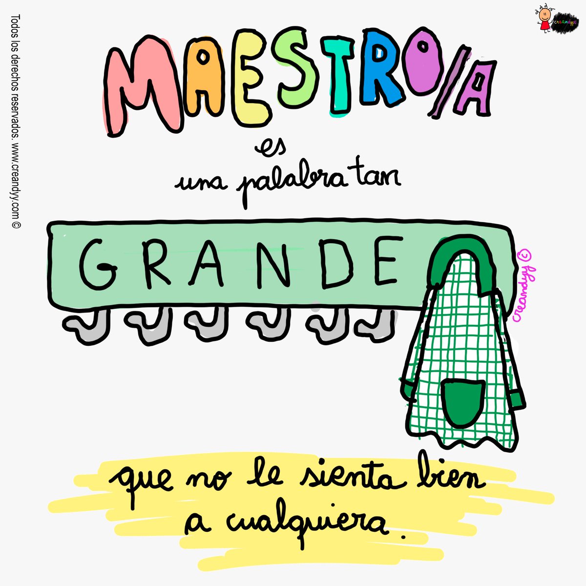 ¡¡Hay que tener mucha percha, para llevar con elegancia esta palabra!!

Si conoces docentes que la luzcan como nadie, mañana es su día, envíales este mensaje y muéstranos tu apoyo. 

#DiaDelDocente #5octubre #claustrovirtual #maestro #educación #docente #MiProfeFavorito #creandyy