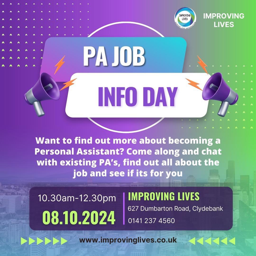 Ever wondered what it’s like to be a Personal Assistant? 
Come along and chat with existing PA's, get information, find out all about the job and see if it’s for you! 
Come along on Tuesday 8th October at 10.30am and maybe start a whole new fulfilling career!