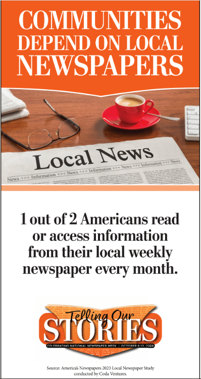Oct. 6-12 marks the 84th celebration of National Newspaper Week, a week-long promotion of the newspaper industry in the US and Canada. PLAN TO CELEBRATE. MAKE IT LOCAL. nationalnewspaperweek.com