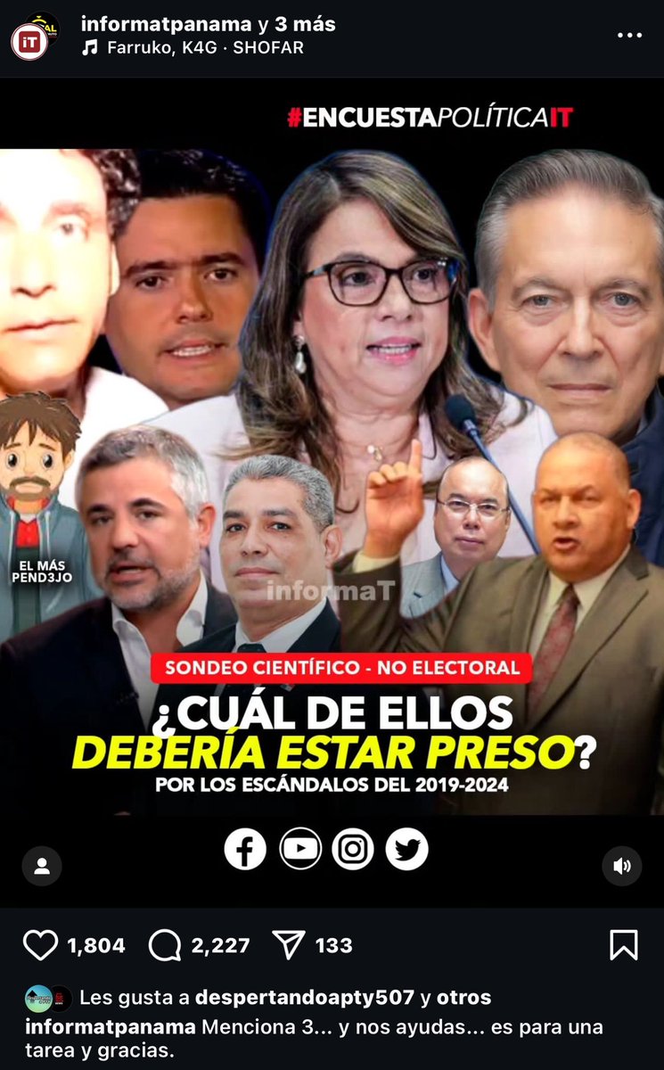 a50pma's tweet photo. * Cual de los siguientes, consideras que debería de ser el primero en ser detenido y enjuiciado, por todo lo mal que nos hizo como nación? https://t.co/tkh3WagFfY