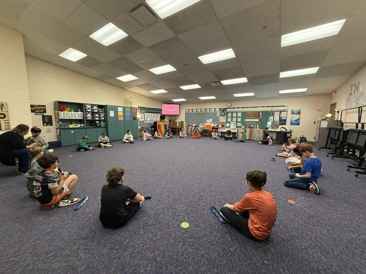 What a great start to our Friday! 
Pacer Sticker Winners for the week chose from the prize cart, 4th graders received their recorders in music class and our 4th and 1st grade buddies met during spacer Period! 🧡🖤