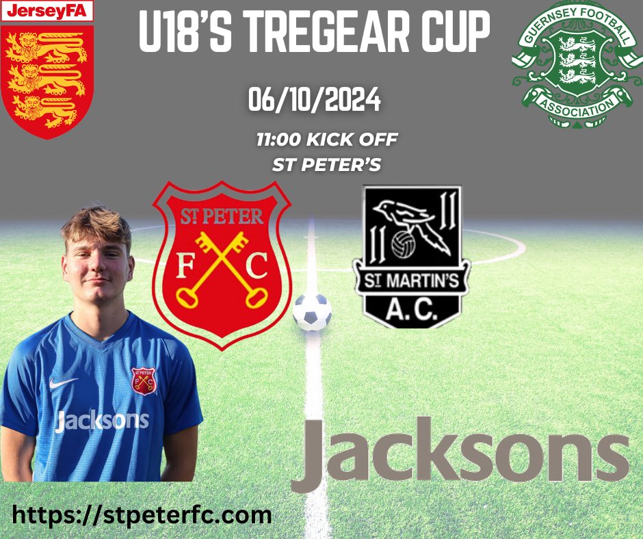 U18 Fixture. U18s are in cup action again on Sunday, when we take on St Martins of Guernsey

🗝️🗝️🇯🇪 🇬🇬