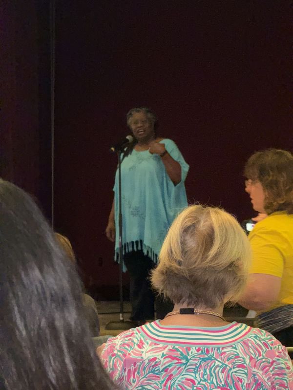 Listening to <a href="/dlwstoryteller/">Donna Washington</a> this morning hit hard. Her story helped validate my dissertation research and my conversations with my own 9 year old son ❤️❤️ Thank you Mrs. Washington &amp; <a href="/NCSLMA/">NCSLMA</a>