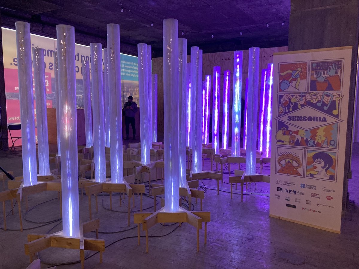 Also popped into see the really cool Light Organ at the JL building in Shef and meet @KeyFund client <a href="/SensoriaFest/">Sensoria Festival</a> Well worth checking out this weekend.