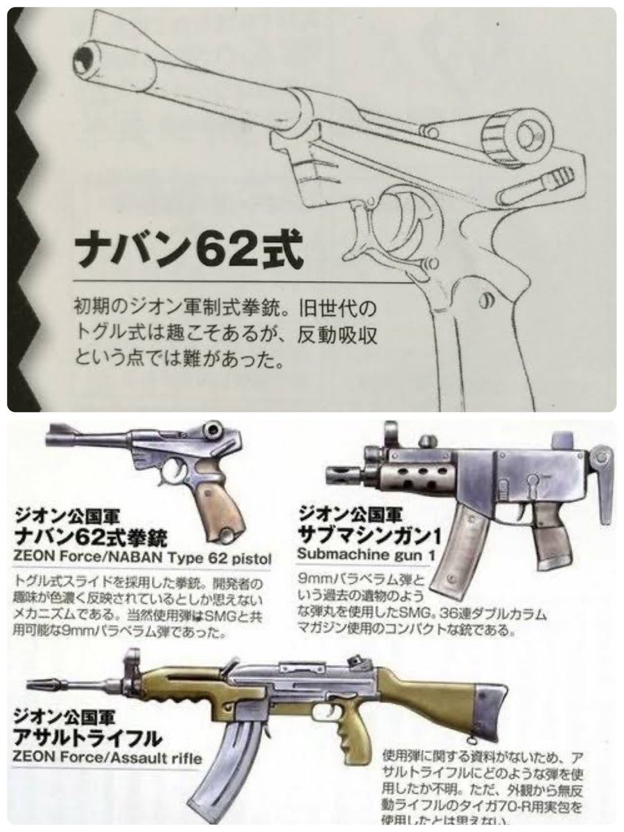 未使用 ジオン軍制式挙銃ナバン62式 ガンダム レジン製 B-CLUB