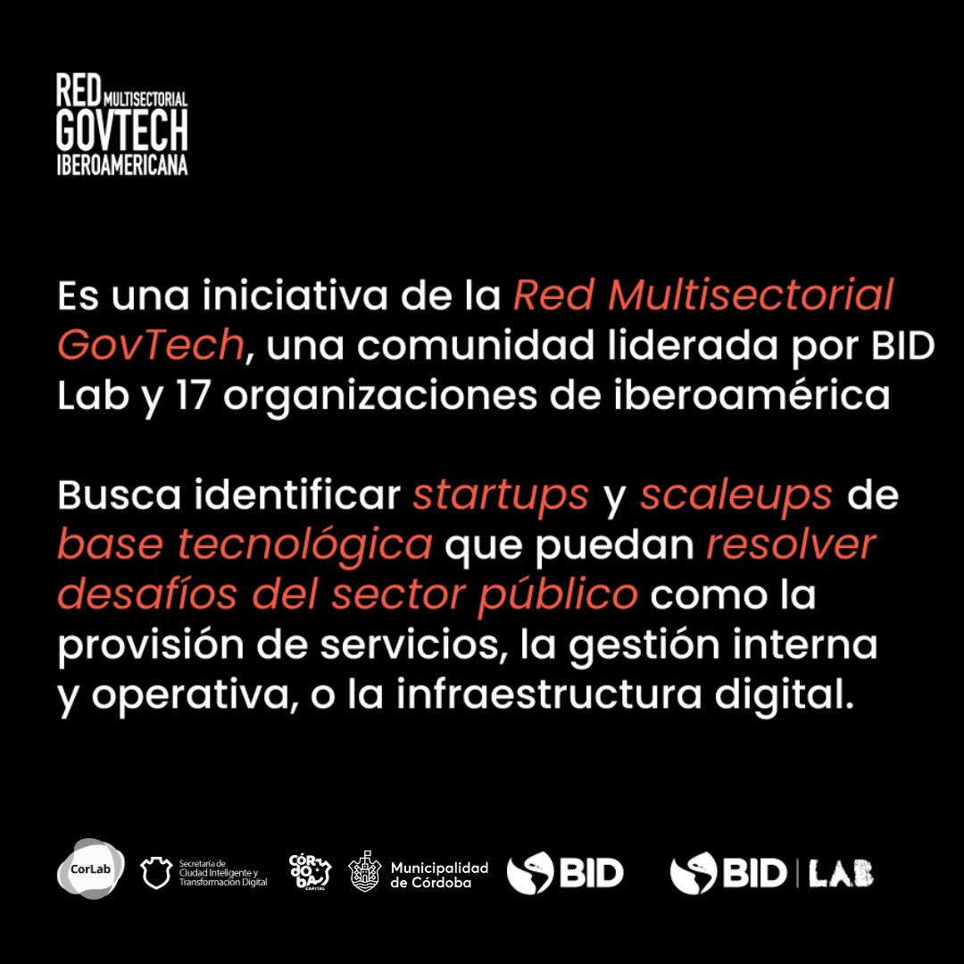 corlabgob's tweet photo. #CorLab, en su alianza estratégica con la Red Iberoamericana Govtech de @govtechlatam  de @IDB_Lab, te invita a unirte a este mapeo.
Buscan startups que quieran formar parte de un mercado con una proyección de crecimiento de un billón de usd. para 2025
+ https://t.co/tDrbeIyz9k https://t.co/DJF7gEbBcs
