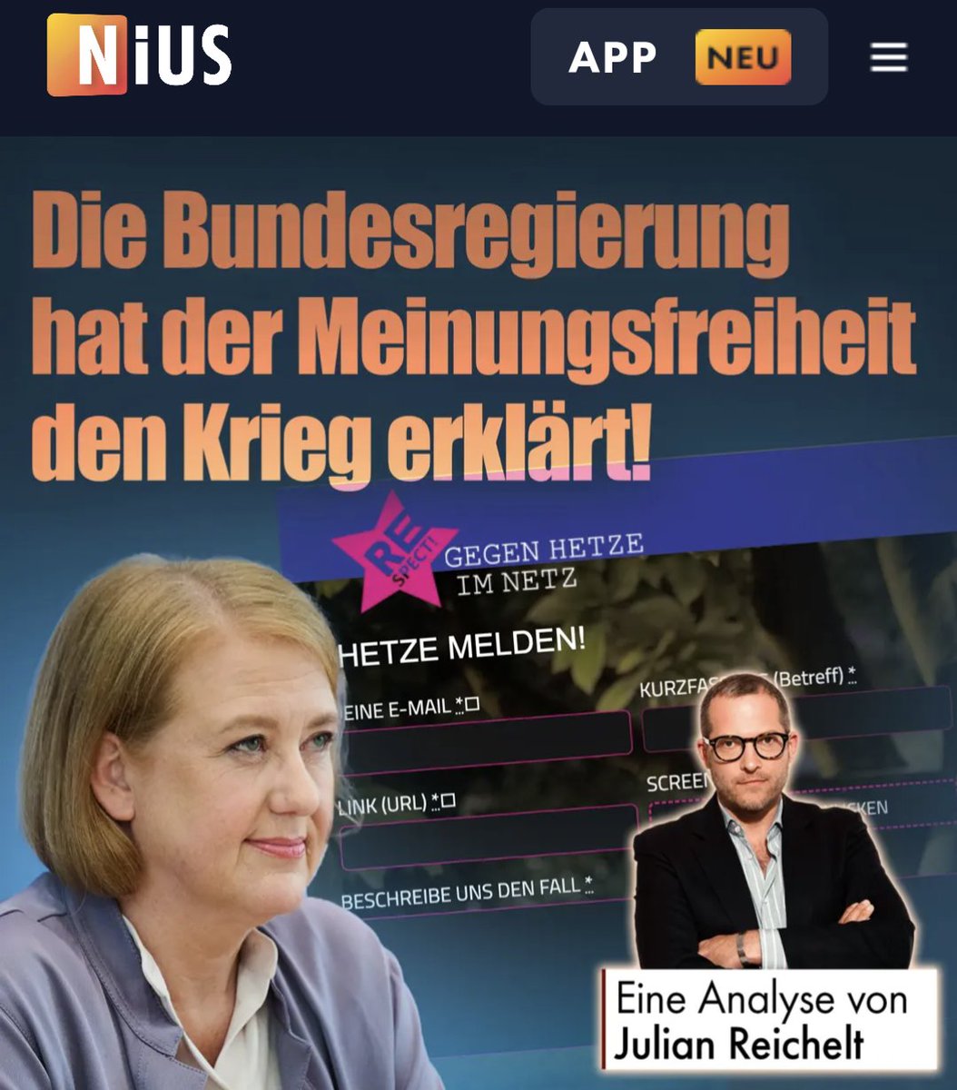 BREAKING NIUS: Die Bundesregierung beauftragt nun auch ganz offiziell linke Aktivisten, die von Lisa Paus bezahlt werden, "Hassrede" und "rechte Hetze" auf Social Media löschen zu lassen. Verantwortlich ist ein Vertrauter von Robert Habeck. Wenn das Bestand hat, ist die