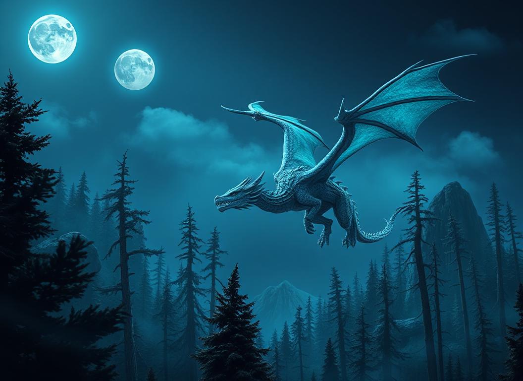 SapienVaultDev's tweet photo. Words can't describe it, so we built an API that can. Unleash your wildest visions with our Image Generator API🧐

The Image Prompt: 'A majestic dragon soaring through a bioluminescent forest under a double moon sky.'
(Not sure what inspired us, but the result is pure magic.✨) https://t.co/incCJWCHdD