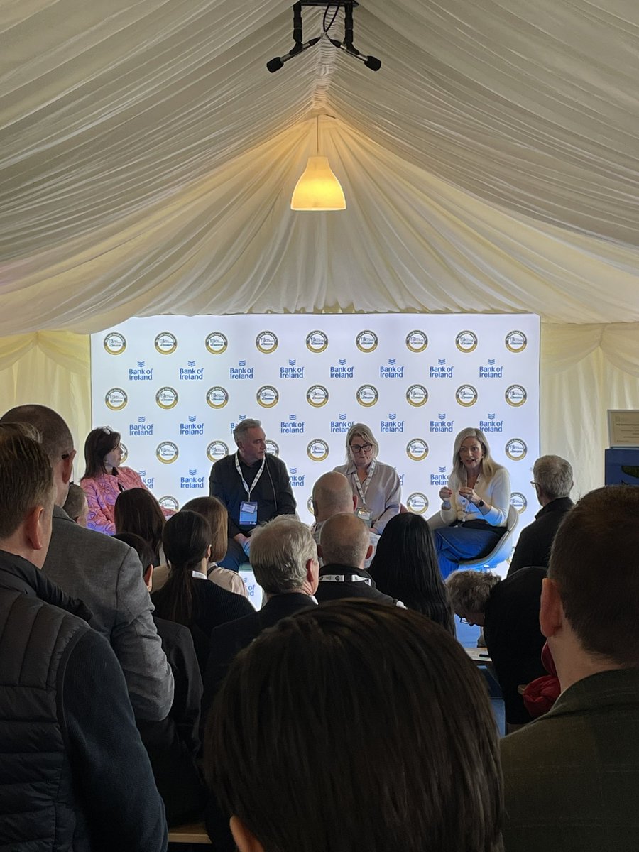 Viv_Gleeson's tweet photo. Host Annie Dunne of The Art of Grate Food with Pat Kinsley of @Studio_Neworld, @RollitpMairead, and Shemaine Doyle of Brave Marketing discussing the art of rebranding with producers who have transformed their brand identity successfully at the #BlasBackyard #Blas2024. https://t.co/wegVb7V5CA