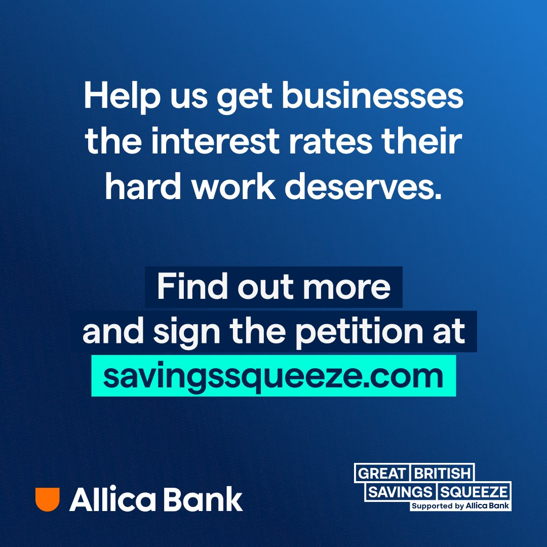 📈 The amount of savings interest SMEs are missing out on has increased to £9 billion! Research for the 2024 update of the Great British Savings Squeeze has uncovered the sharp rise.

Find out more and sign the petition at savingssqueeze.com.

#GreatBritishSavingsSqueeze