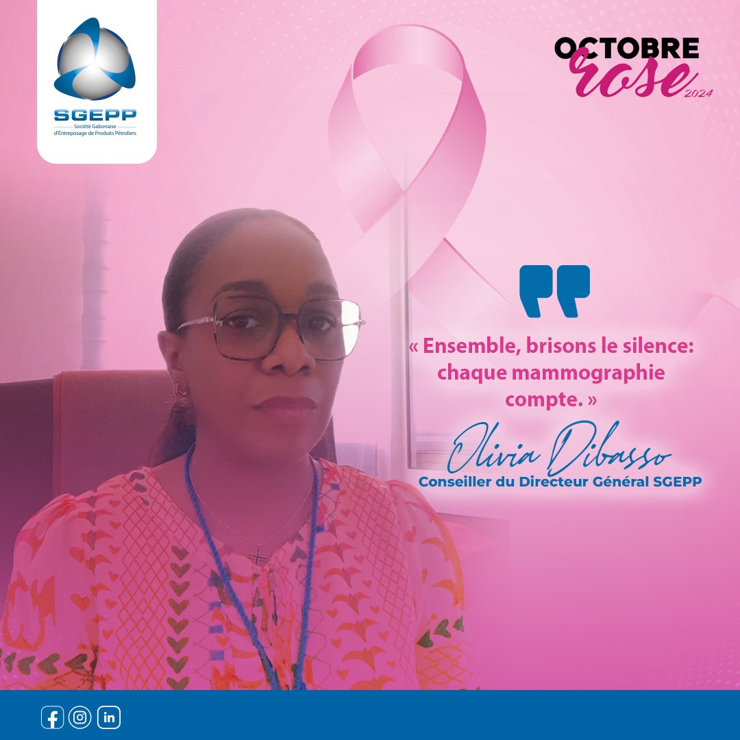 SGEPP_GABON's tweet photo. [Octobre_Rose] 

"𝐂𝐡𝐚𝐪𝐮𝐞 𝐦𝐚𝐦𝐦𝐨𝐠𝐫𝐚𝐩𝐡𝐢𝐞 𝐜𝐨𝐦𝐩𝐭𝐞." 
Olivia Dibasso, Conseiller du Directeur Général SGEPP  

 #OctobreRose2024 #stopcancer  #SGEPP #CancerFéminin #Gabon #Libreville https://t.co/YUfHizkdno