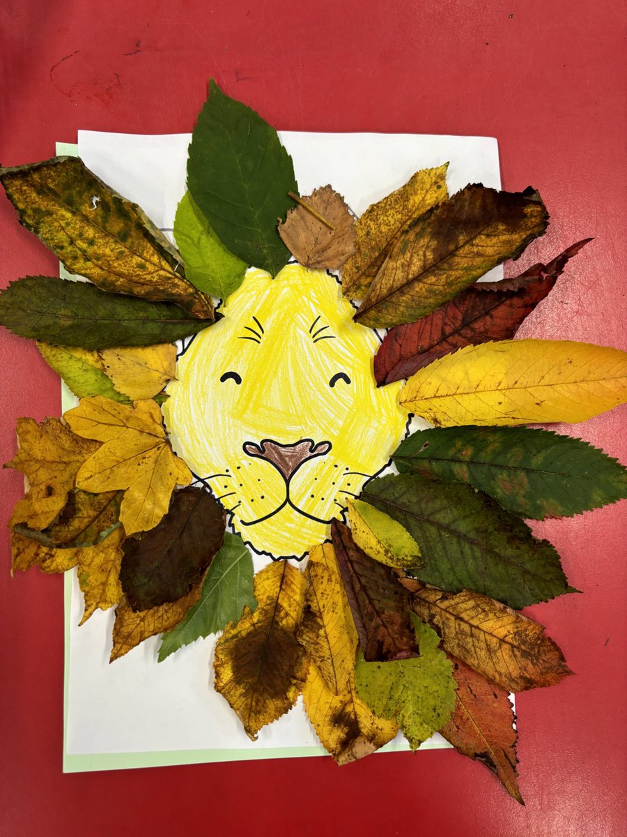 P2Lorne's tweet photo. Primary 2/3 enjoyed collecting leaves from outside to make these wonderful lions as part of World Animal Day 🦁🍂 @LorneStreetPS #WorldAnimalWelfareDay https://t.co/U62h2ZMEJv