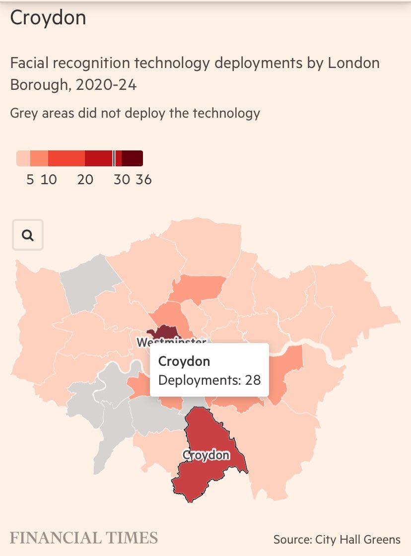 The rapid expansion of facial recognition by The Met is a big concern.

Alongside Westminster, Croydon has had the highest number of facial recognition operations.

Mass surveillance isn’t solving the real issues, especially in Croydon where communities are already overpoliced.