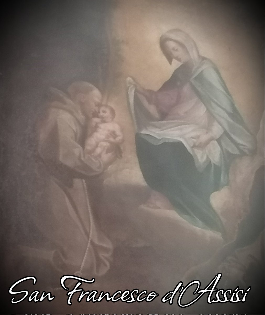 Francescog81's tweet photo. Buona Festa di San Francesco d'Assisi
Patrono d'Italia a tutti!

Tela di San Francesco d'Assisi mentre riceve il Bambino Gesù dalla Vergine Maria -
Basilica m. di San Sebastiano Martire in Barcellona Pozzo di Gotto (Me)

#Francesco #Italia #Assisi #Roma #Europa https://t.co/AaFD995gig