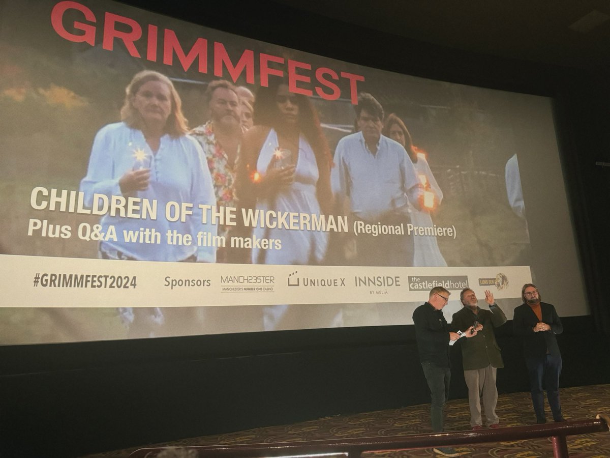 hazza_chaz's tweet photo. Justin Hardy’s CHILDREN OF THE WICKER MAN is a beautifully meditative documentary reflecting on two brothers coming to terms with the legacy of their father, director Robin Hardy. Followed by a Q&amp;A with Justin Hardy and Chris Nunn. @grimmfest #grimmfest2024 #genrefilm https://t.co/MWFjykLaRR