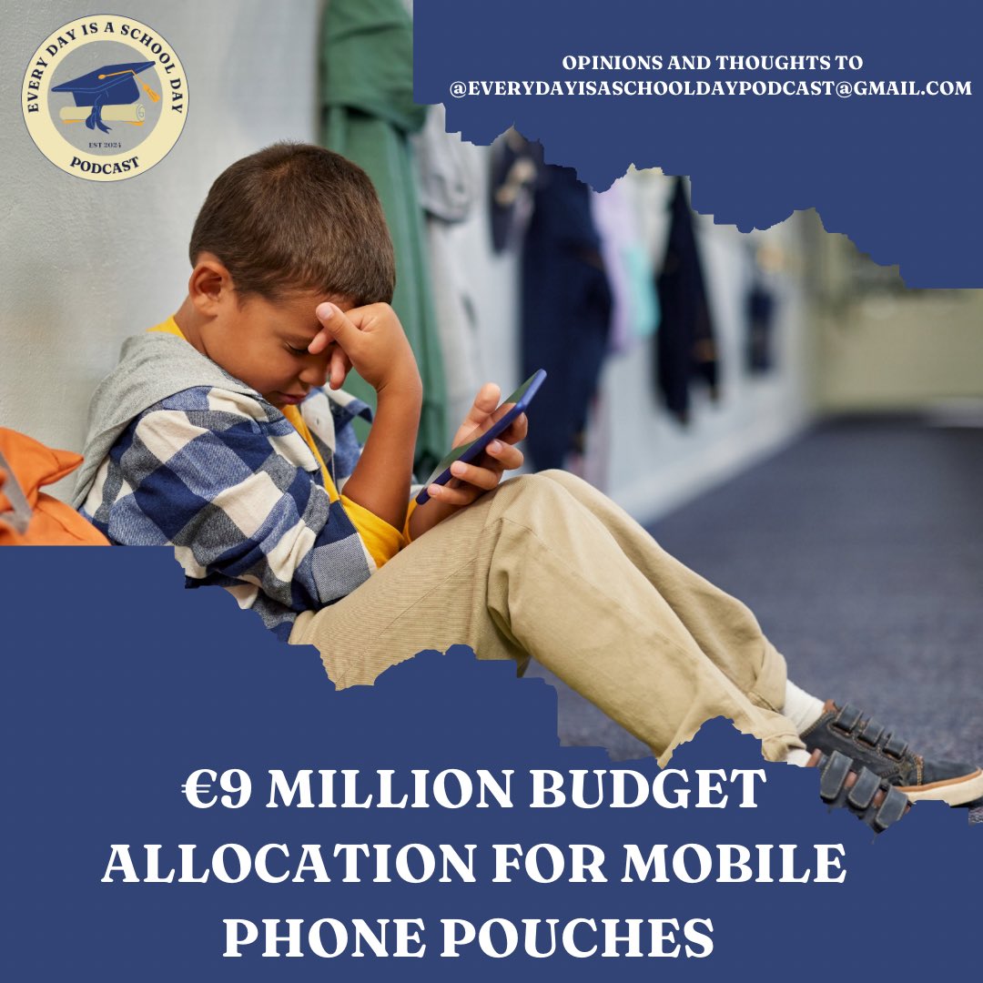 isschoolday's tweet photo. 🎙️✨ We want to hear from YOU! What are your thoughts on the €9 million spent on mobile phone pouches? Is it a smart investment or a misallocation of funds? 🤔💰

Your opinions will shape our discussion in next week’s podcast! https://t.co/9RiXMA8rPO