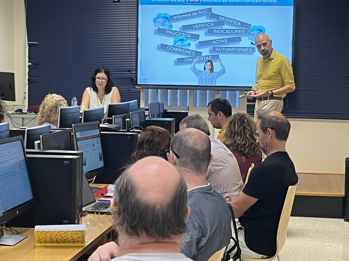 Hoy aprendiendo de los mejores, <a href="/jmmasencio/">Jose Miguel Morales Asencio</a> y <a href="/rosarioariasUMA/">Rosario Arias</a> en el primer taller para la preparación de los programas de doctorado de la <a href="/InfoUMA/">Universidad de Málaga</a> <a href="/edumaoficial/">Escuela de Doctorado UMA</a> . Gracias a los ponentes y asistentes por sus aportaciones