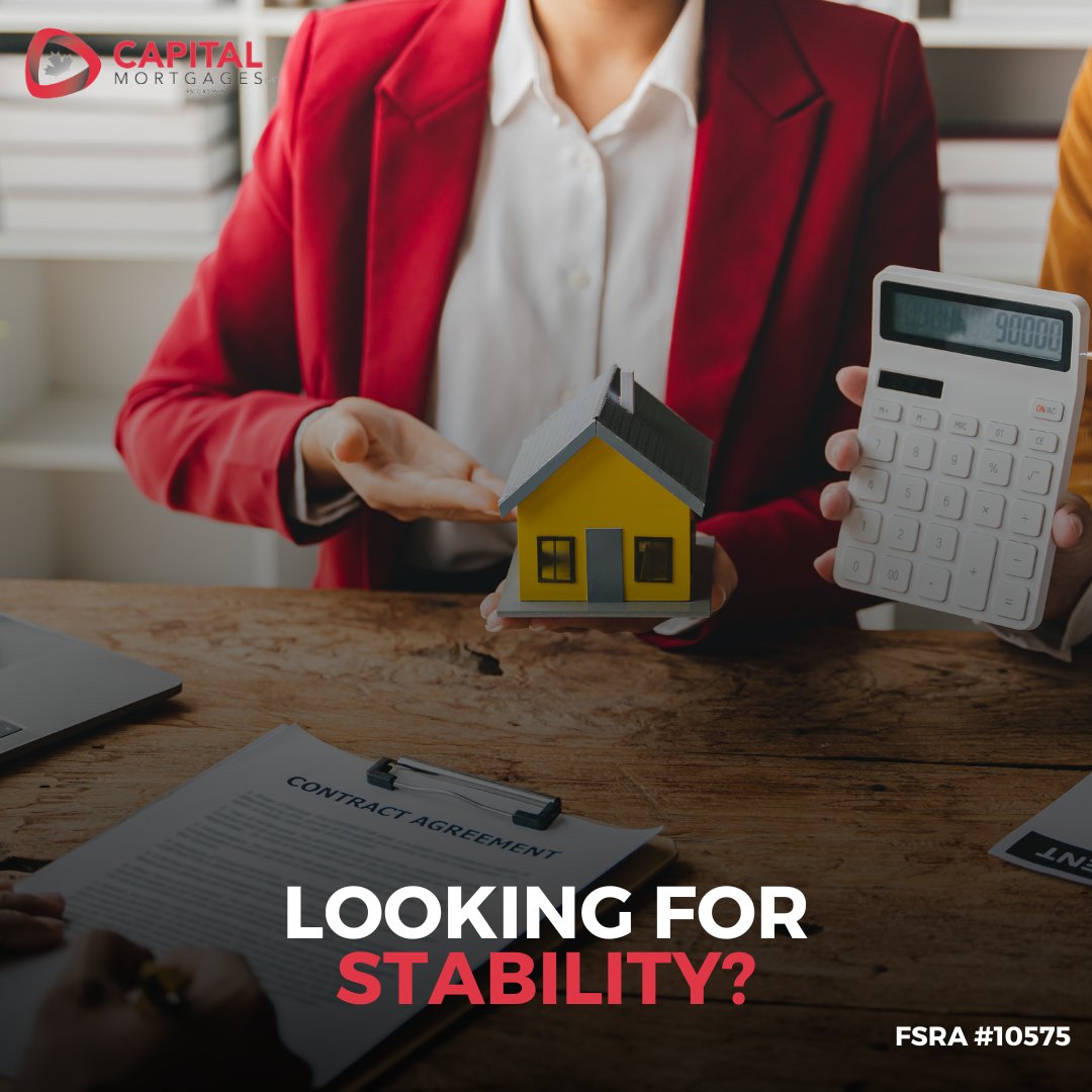 CAPITALmtg's tweet image. Prefer stability? Lock in your rate with our fixed-rate mortgage options for predictable payments. FSRA #10575 #FixedRateMortgage #PredictablePayments #CapitalMortgages