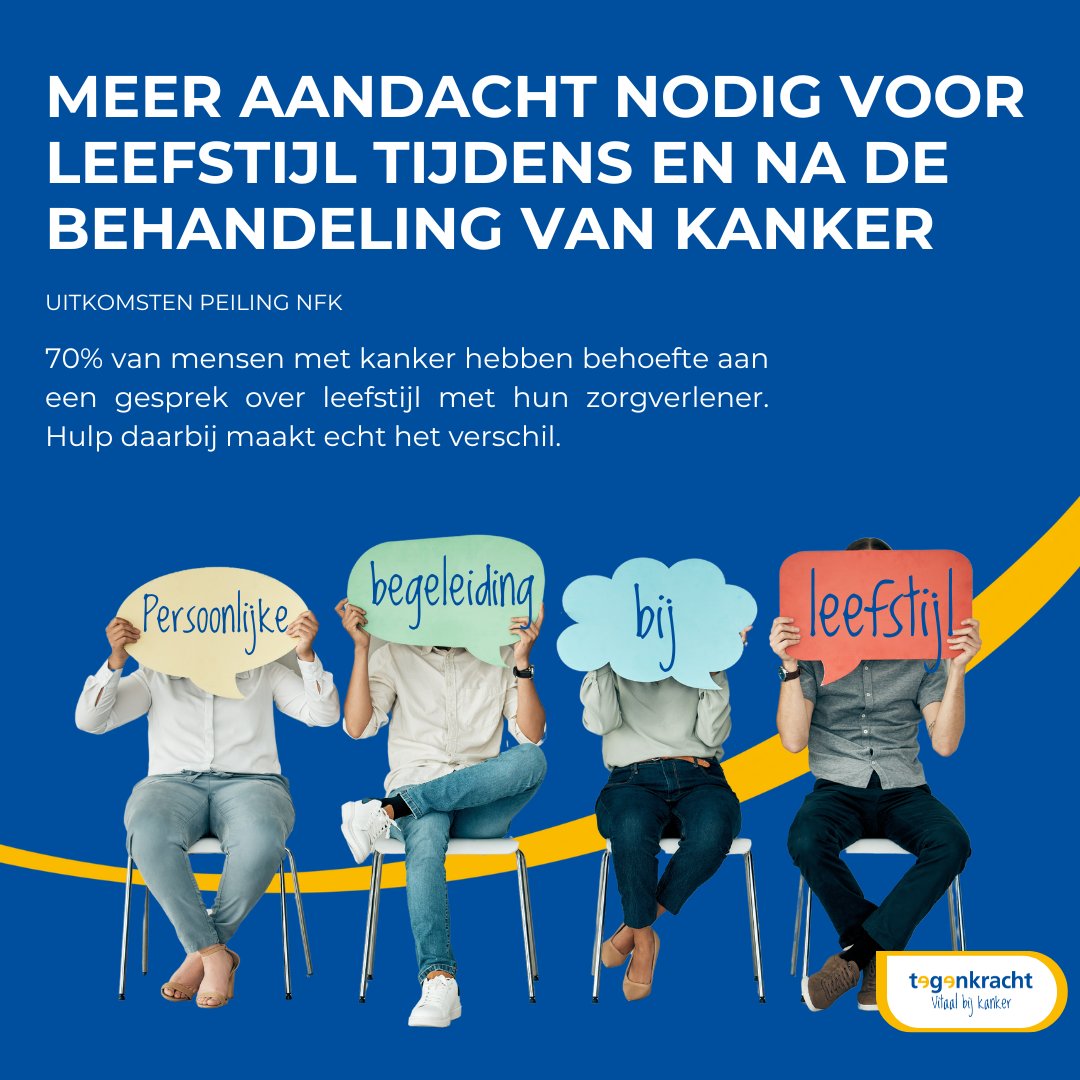 Fitter zijn, sneller herstellen, minder klachten ervaren, meer energie en vertrouwen in je eigen lichaam hebben. Dat is wat mensen ervaren als er aandacht is voor leefstijl bij kanker tijdens hun behandeling. Lees meer over deze peiling op tegenkracht.nl/leefstijl-bij-…