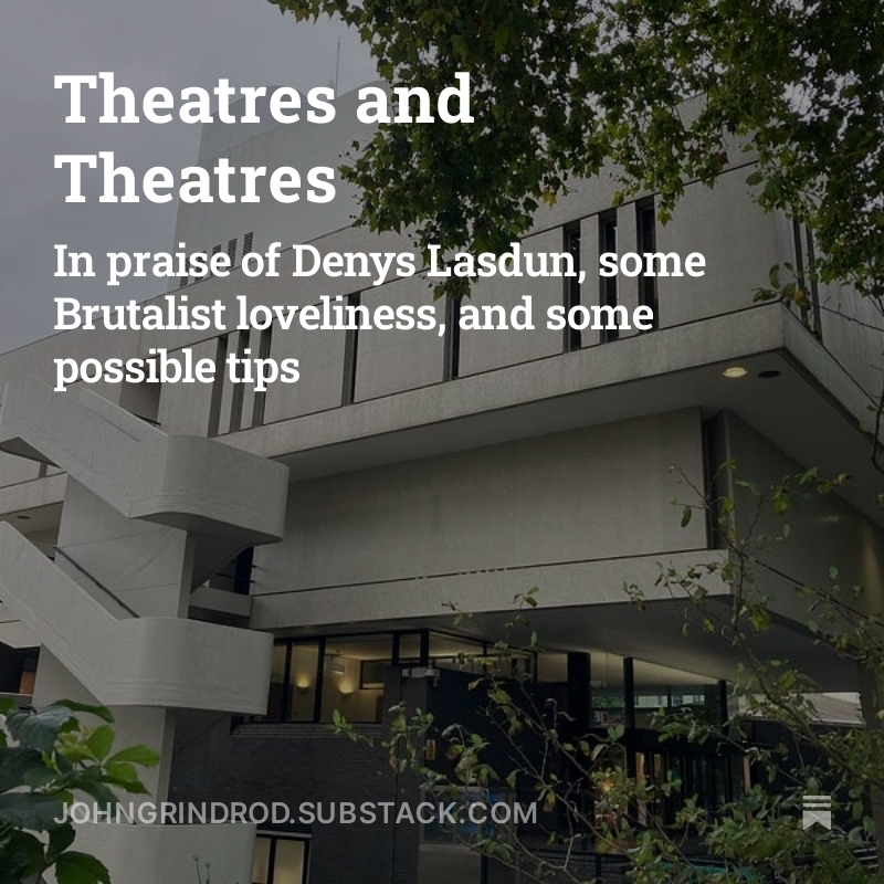 My latest newsletter is out in the wild, in praise of Denys Lasdun,  some lovely new Blue Crow Media stuff, and some potential non-fiction  writing tips