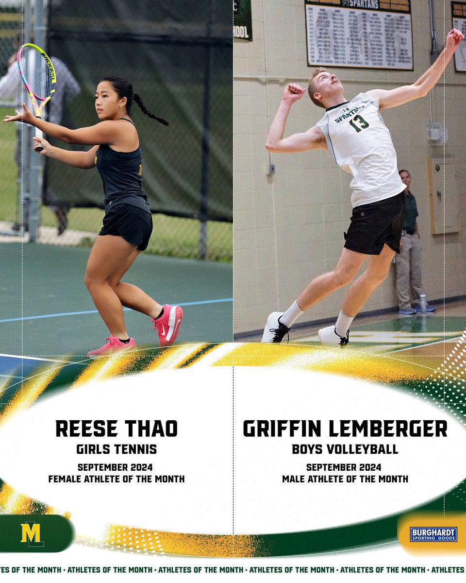 ML Spartan Athletics (@ml_spartans) on Twitter photo Congrats to our <a href="/BSG_1881/">Burghardt Sporting Goods</a> Athletes of the Month for September 2024: Reese Thao and Griffin Lemberger! Check out the full article here: martinluther.rschoolteams.com/page/hot_news/… <a href="/MartinLutherHS/">Martin Luther HS</a> #AOTM Congrats to our <a href="/BSG_1881/">Burghardt Sporting Goods</a> Athletes of the Month for September 2024: Reese Thao and Griffin Lemberger! Check out the full article here: martinluther.rschoolteams.com/page/hot_news/… <a href="/MartinLutherHS/">Martin Luther HS</a> #AOTM