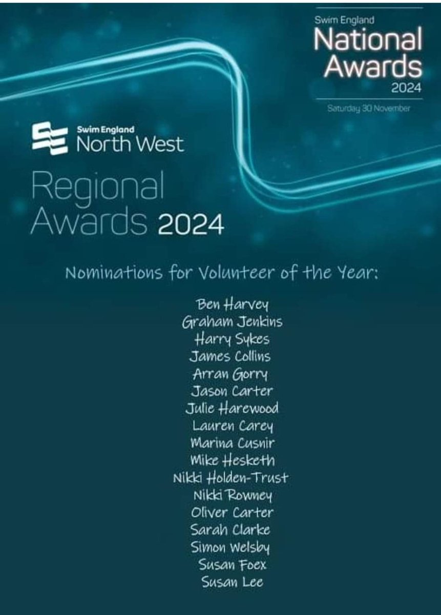 LASWPC's tweet image. We would like to congratulate our Masters head coach and all round good guy Harry Sykes for his nomination for the Volunteer Of The Year award within Swim England North West. It's been an absolutely fantastic year for our masters and Harry has been the driving force for the team.