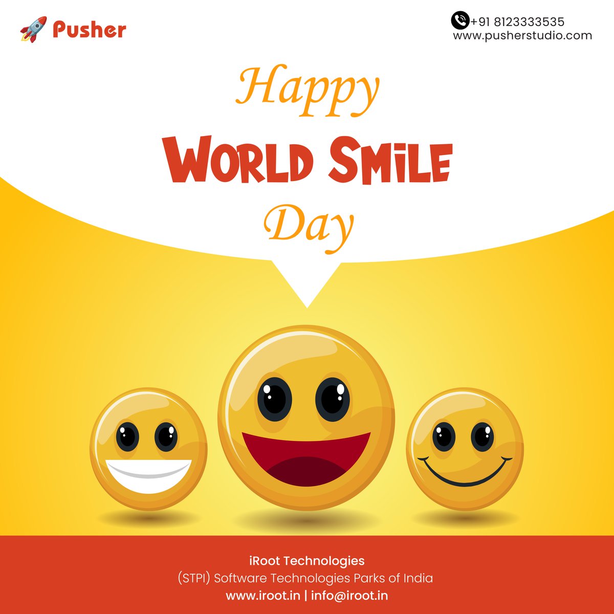 PusherStudio's tweet photo. 😊 Happy Smile Day from PusherStudio! 😊

Smiles happen in real-time, and so does your data with PusherStudio! 

Get real-time updates and keep the smiles going with PusherStudio. 😊

#HappySmileDay #SpreadSmiles #PusherStudio #RealTimeSmiles #RealTimeData #UpdatesWithASmile https://t.co/oU7qunO76d